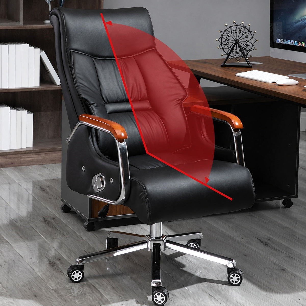 JY 902 Black PU Leather Executive Chair