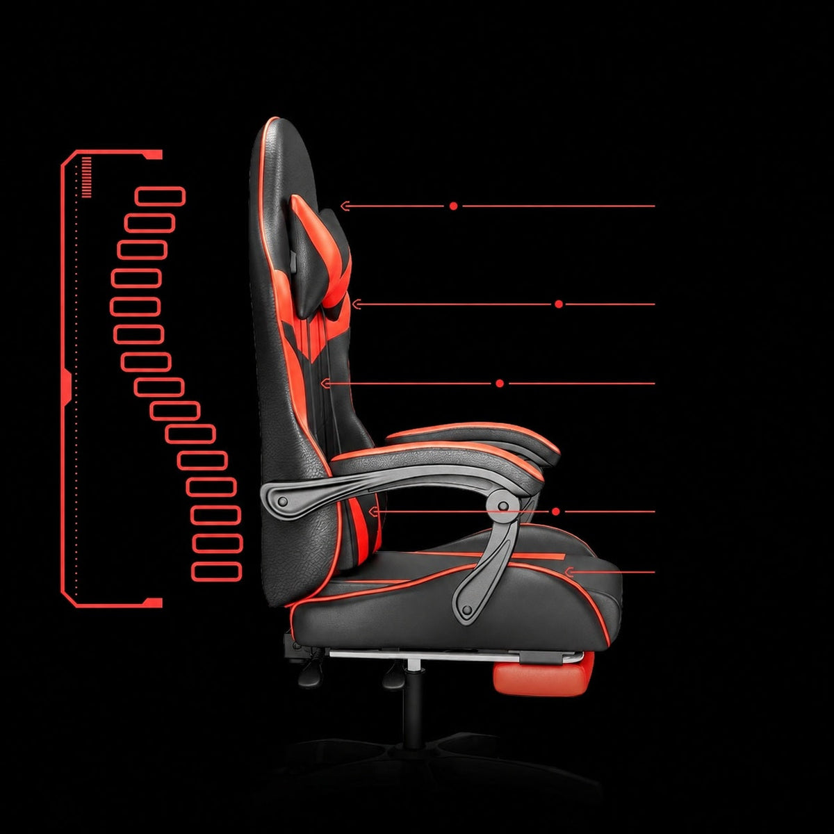 JY 1069 Massage Reclining Gaming Chair
