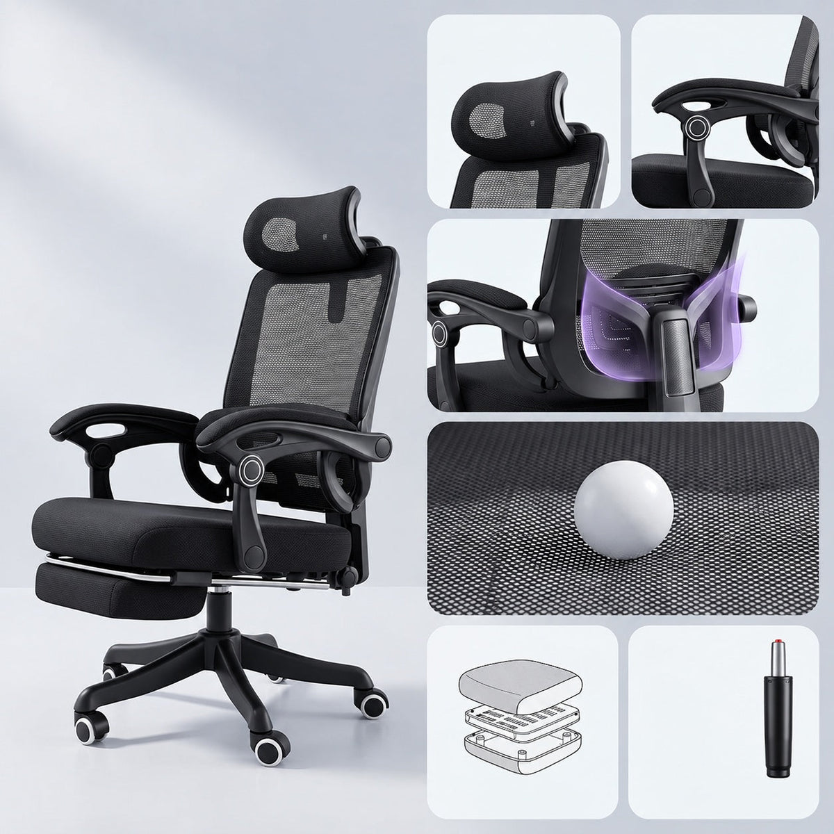 JY 805 Footrest Reclining Gaming Chair