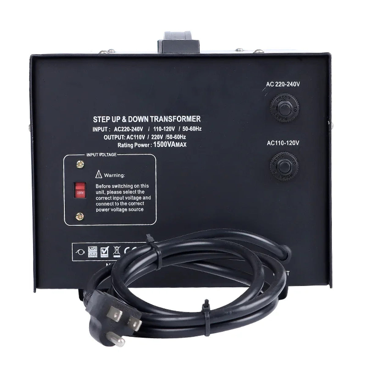 JOH-ST1500 Step Up and Step Down Voltage Transformer, 110V/220V Household Voltage Converter, OEM Ready