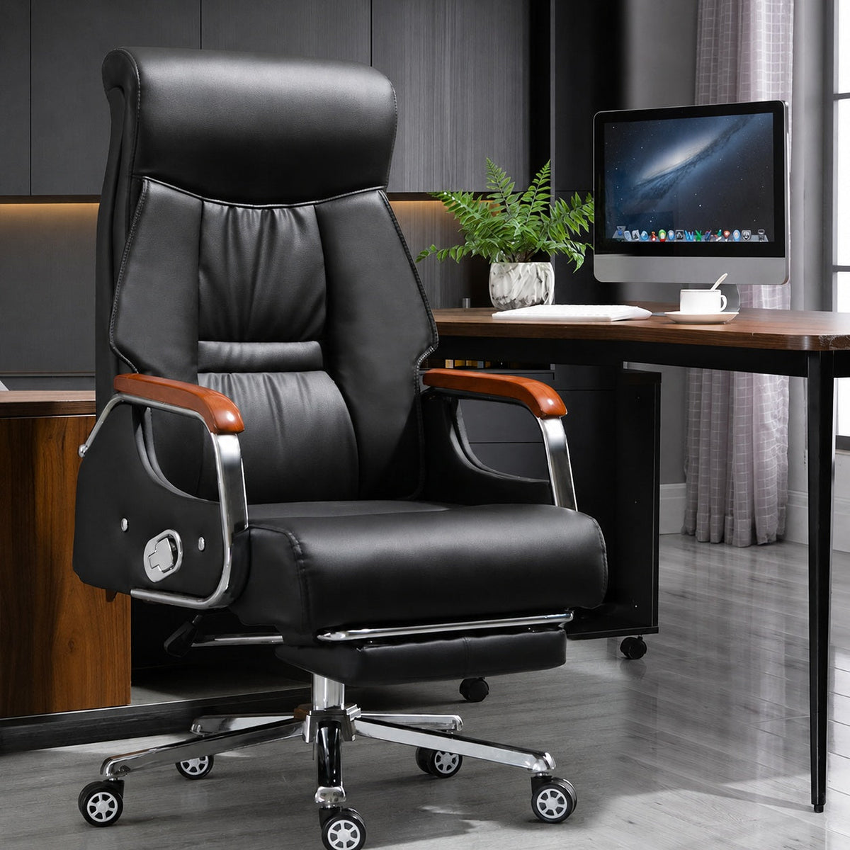 JY 902 Black PU Leather Executive Chair