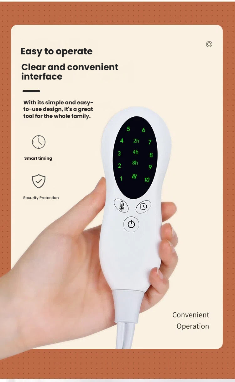 Blanket | Electric Blanket Dual Control Pure White Ultrasonic