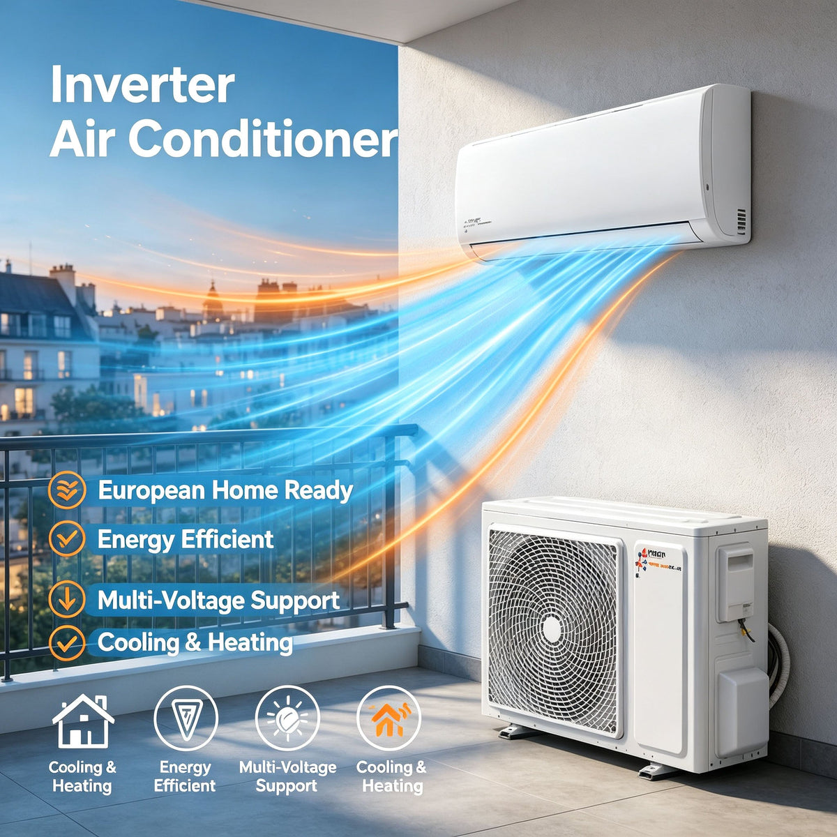 AC Smart WiFi R32 Inverter Split Air Contioner