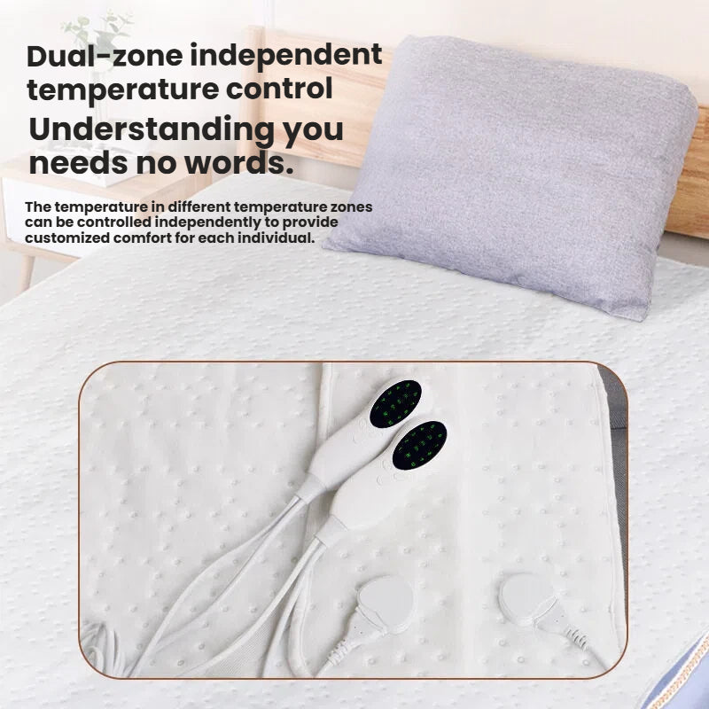 Blanket | Electric Blanket Dual Control Pure White Ultrasonic