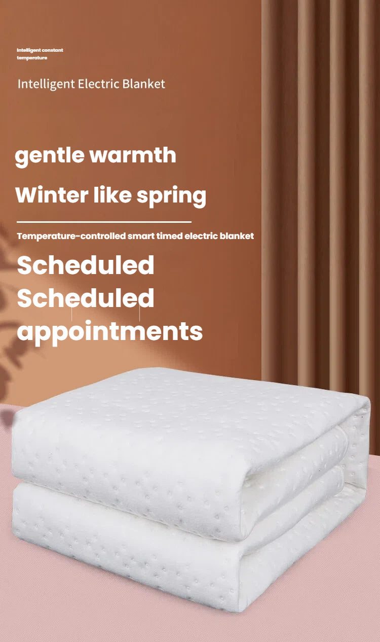 Blanket | Electric Blanket Dual Control Pure White Ultrasonic