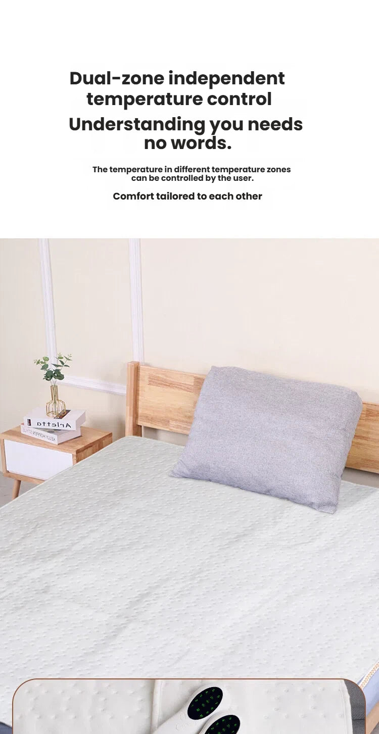 Blanket | Electric Blanket Dual Control Pure White Ultrasonic