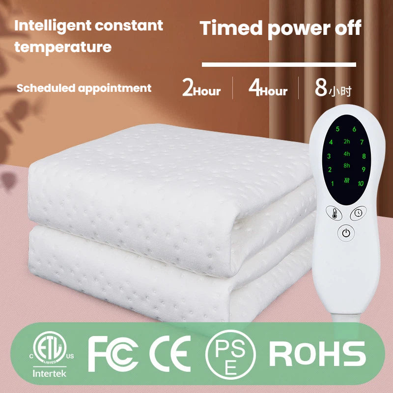 Blanket | Electric Blanket Dual Control Pure White Ultrasonic