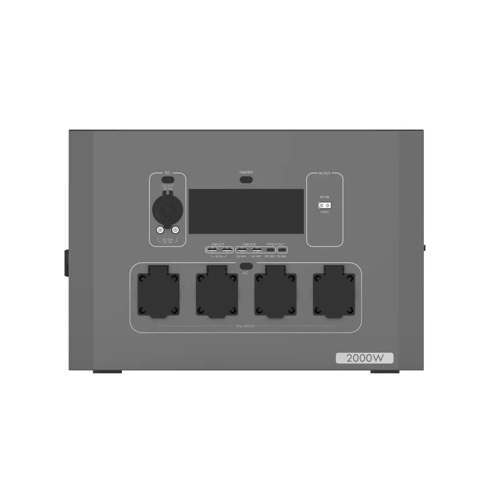 TURSAN Sheet-Metal 2000W 2165Wh LiFePO4 Portable Power Station