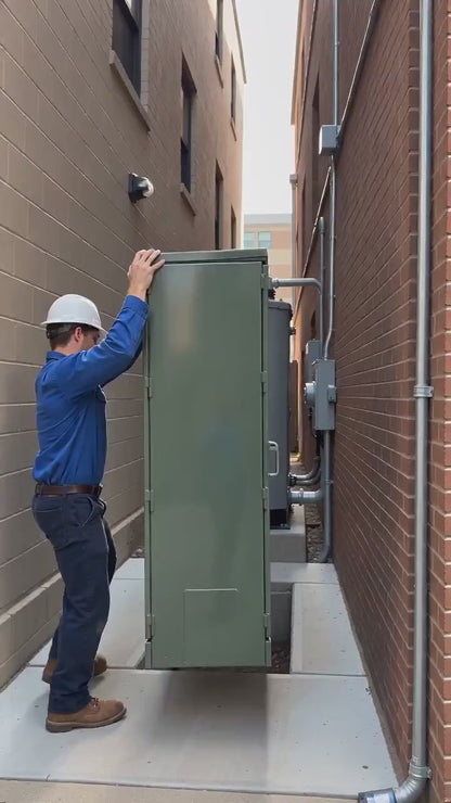 Transformer | Three-phase American-style transformer substation