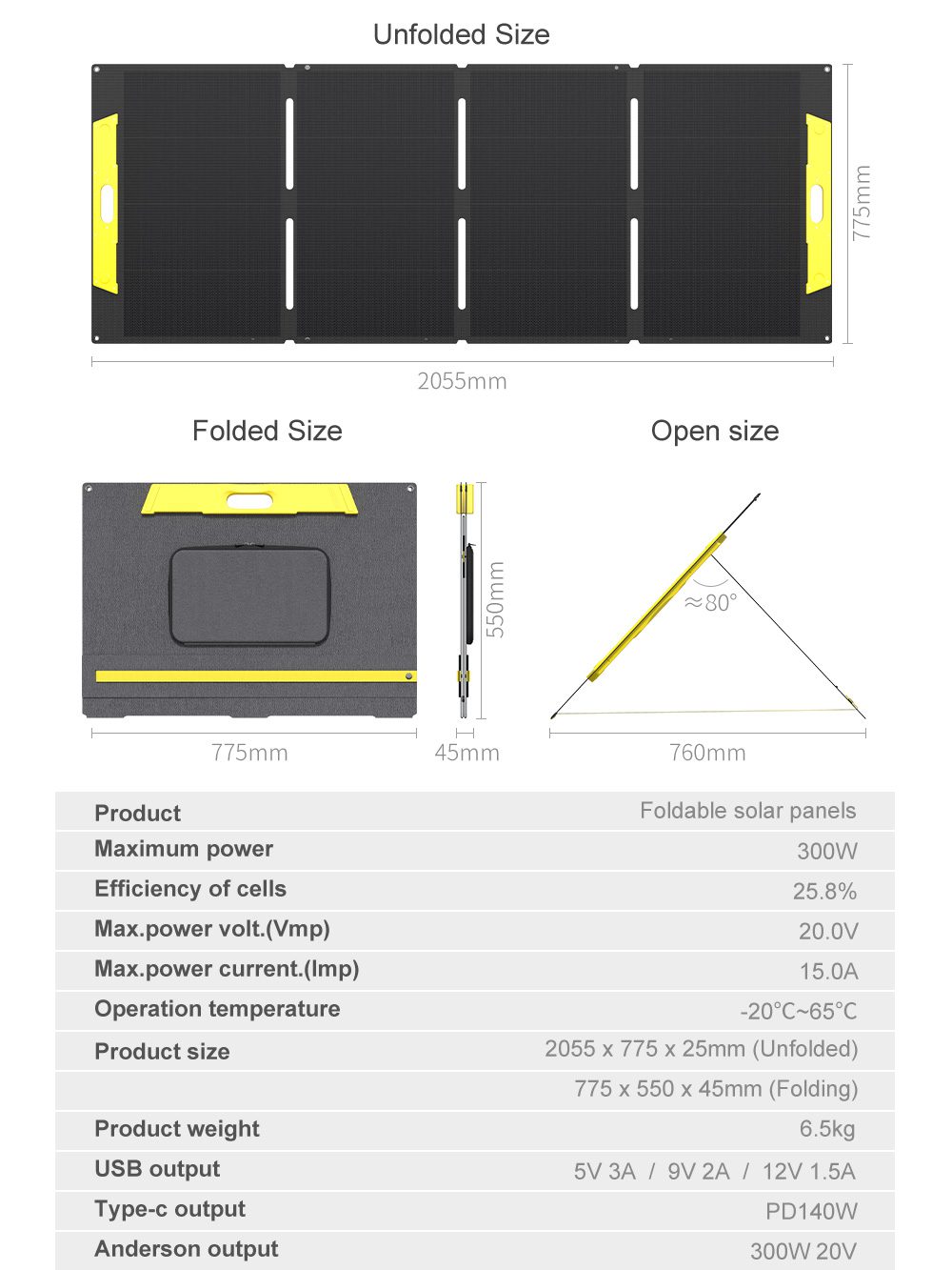 HX-FB-400m 400W Quad-Fold Bifacial Solar Panel