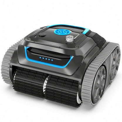 WYBOT S1 cordless robotic pool cleaner on a white background