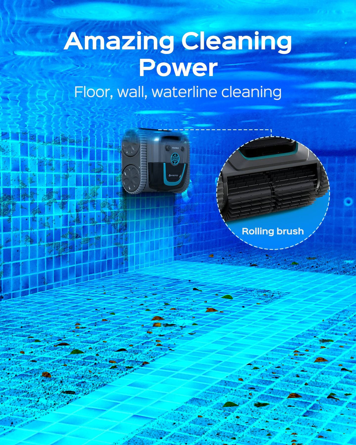 WYBOT S1 floor, wall and waterline cleaning